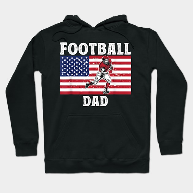 Mens Fathers Day Football Graphic Football Bonus Dad Hoodie by Jennifer Wirth